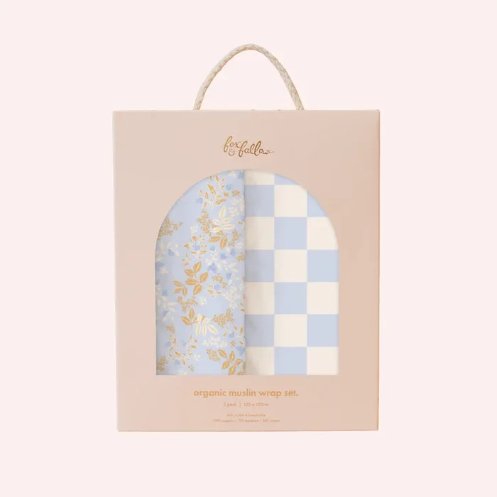 Wrap Set – Powder Check/Delphinium