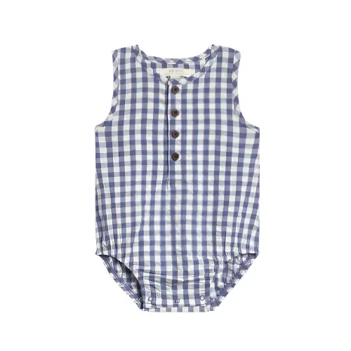 Wren Seersucker Bubble Romper – Marino Gingham