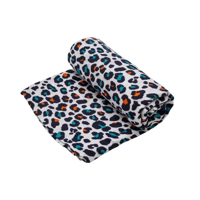 Xl Orange Leopard Muslin – For 5+ Month Old Babies