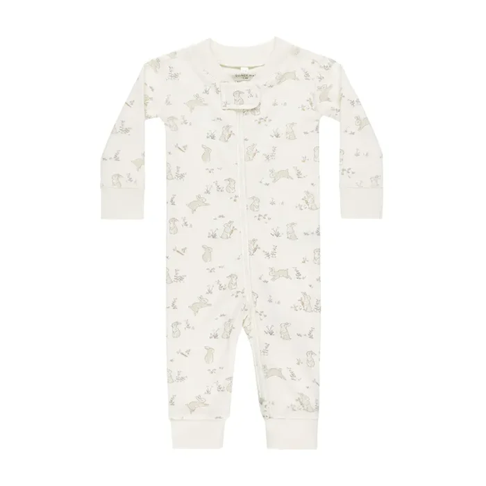 Zip Long Sleeve Sleeper – Bunnies