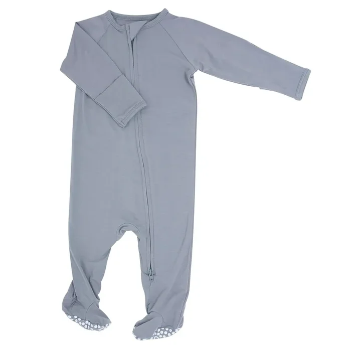 Zipper Footie – Steely Grey