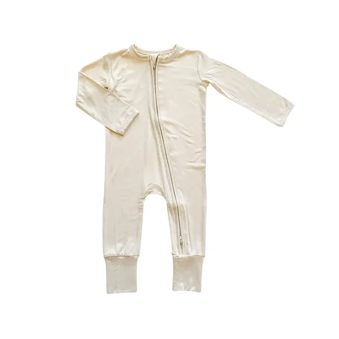 Zipper Romper – Cream